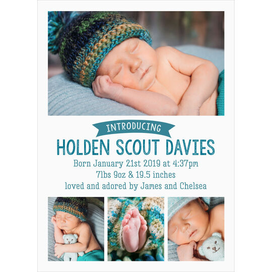 Scout Multi Photo Birth Announcements